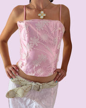 Load image into Gallery viewer, baby pink floral corset size 8/10
