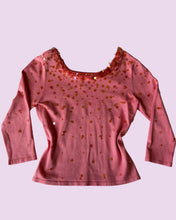 Load image into Gallery viewer, pink sequin silk blend *size S*