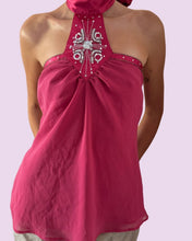 Load image into Gallery viewer, pink satin halter top *SIZE M*