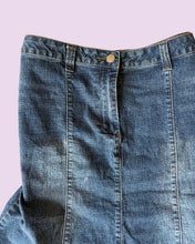 Load image into Gallery viewer, Denim sequin midi skirt *size M/L*