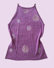 Load image into Gallery viewer, lilac sequin halter neck top and cardigan set *size small*