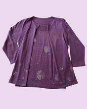 Load image into Gallery viewer, lilac sequin halter neck top and cardigan set *size small*