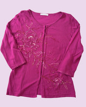 Load image into Gallery viewer, pink sequin cardigan *size 10*
