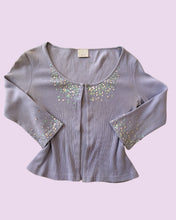 Load image into Gallery viewer, lilac sequin cardigan size 10/12