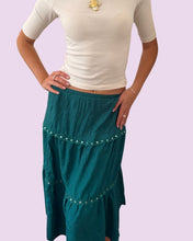 Load image into Gallery viewer, turquoise boho sequin skirt *size 8/10*