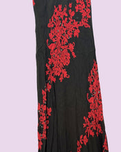 Load image into Gallery viewer, black sequin floral maxi dress *size 10/12*