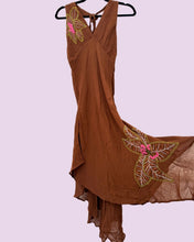 Load image into Gallery viewer, brown halter embroidered dress *size 10*