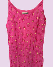 Load image into Gallery viewer, strappy pink floral midi dress *size small*