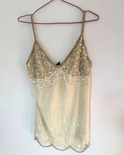 Load image into Gallery viewer, Beaded beige cream cami