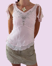 Load image into Gallery viewer, baby pink beaded top *size S*