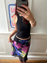 Load image into Gallery viewer, re-worked floral mesh skirt #2