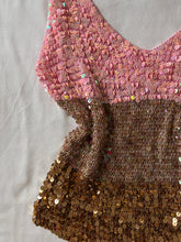 Load image into Gallery viewer, sequin pink beige cami