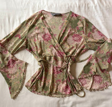 Load image into Gallery viewer, *COMING 27th FEB 6PM* floral layered bell sleeve wrap top