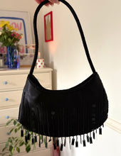 Load image into Gallery viewer, black beaded bag