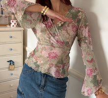 Load image into Gallery viewer, *COMING 27th FEB 6PM* floral layered bell sleeve wrap top