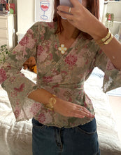 Load image into Gallery viewer, *COMING 27th FEB 6PM* floral layered bell sleeve wrap top