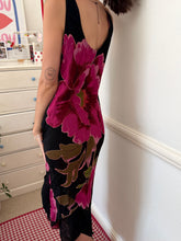 Load image into Gallery viewer, black floral beaded cowl neck *size 10*