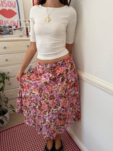 Load image into Gallery viewer, floral maxi skirt sequin pink skirt *size 14*