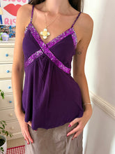 Load image into Gallery viewer, purple sequin cami *size S/M*