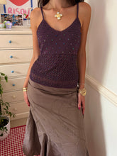 Load image into Gallery viewer, lilac beaded crochet vest top *size 12/14*