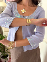 Load image into Gallery viewer, lilac sequin cardigan size 10/12