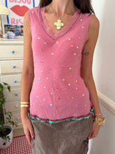 Load image into Gallery viewer, silk sequin pink top *size M*