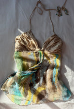 Load image into Gallery viewer, halter chiffon beige fairy beaded top