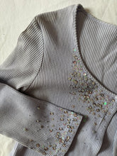 Load image into Gallery viewer, lilac sequin cardigan size 10/12