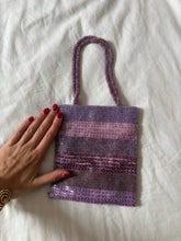 Load image into Gallery viewer, beaded lilac bag