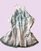 Load image into Gallery viewer, white and blue beaded tunic *size M*
