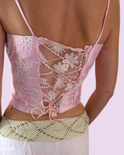 Load image into Gallery viewer, baby pink floral corset size 8/10
