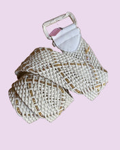Load image into Gallery viewer, cream beaded belt
