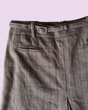 Load image into Gallery viewer, Brown pinstripe skirt with belt *size 12*
