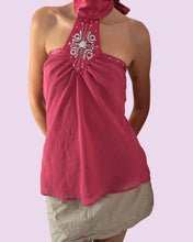 Load image into Gallery viewer, pink satin halter top *SIZE M*
