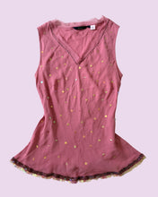 Load image into Gallery viewer, silk sequin pink top *size M*
