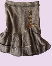 Load image into Gallery viewer, brown wool sequin skirt *size S*
