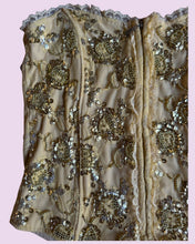 Load image into Gallery viewer, *size L* gold sequin beaded corset
