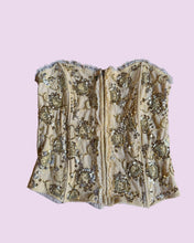 Load image into Gallery viewer, *size L* gold sequin beaded corset
