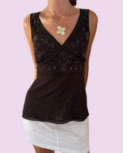 Load image into Gallery viewer, brown sequin mesh top *size L*
