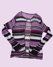 Load image into Gallery viewer, sequin beaded purple cardigan *size small*
