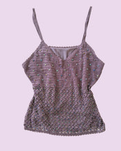 Load image into Gallery viewer, lilac beaded crochet vest top *size 12/14*
