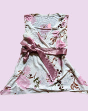 Load image into Gallery viewer, *size M* floral silk tie v-neck tank *size L*
