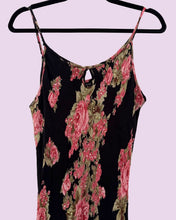 Load image into Gallery viewer, strappy sequin flora black maxi dress *size 10*
