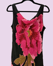 Load image into Gallery viewer, black floral beaded cowl neck *size 10*
