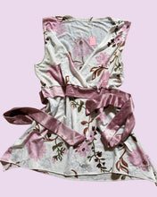 Load image into Gallery viewer, *size M* floral silk tie v-neck tank *size L*
