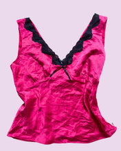 Load image into Gallery viewer, *size 12/14* hot pink silk lace top
