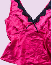 Load image into Gallery viewer, *size 12/14* hot pink silk lace top
