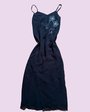 Load image into Gallery viewer, black embroidered floral strappy dress *size small*
