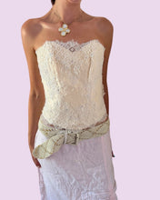 Load image into Gallery viewer, ivory beaded corset *size 10*

