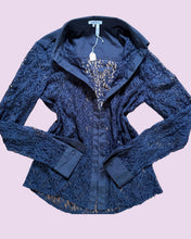 Load image into Gallery viewer, black lace mesh shirt *size s*
